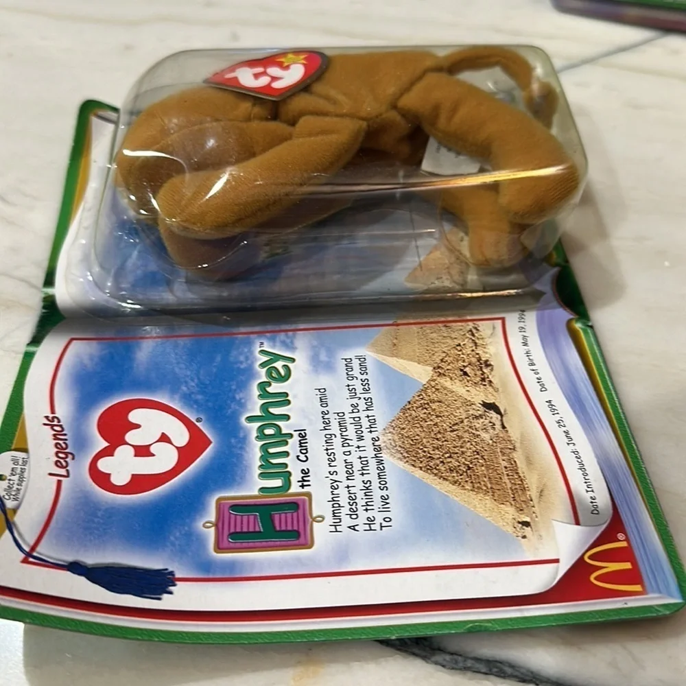 McDonalds TY Teenie Beanie Babies LEGENDS Chilly polar bear Humphrey camel SET 2
